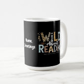 Mug Wild About Reading Book Lover & Animal Design (Devant droit)