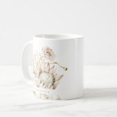 Mug Wild Boho Protea Pampas Grass Floral Personnalisé (Devant gauche)
