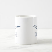 Mug Wild & Free Whale Navy Blue Beach Ocean (Centre)