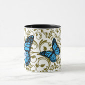 Mug Wild Romantic Field Blue butterflies (Centre)