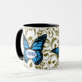 Mug Wild Romantic Field Blue butterflies (Devant gauche)