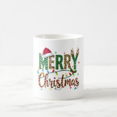 Mug Wild Whimsical Merry Christmas Leopard Print (Centre)