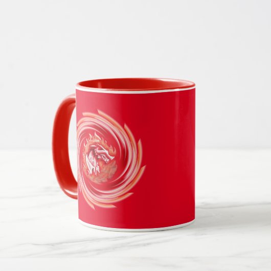 Mug Wild Wolf Whirling rouge combasse (Devant gauche)