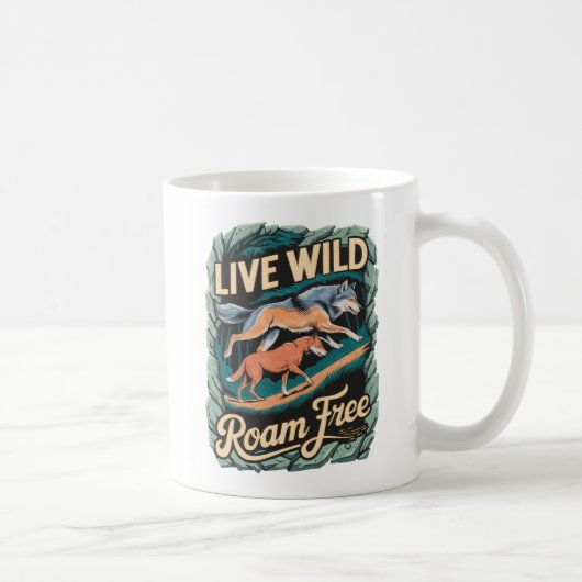Mug Wild Wolves Aventure Retro Nature (Droite)