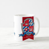 Mug Wilder nom signifiant lettre W chien loup rouge bl (Devant droit)