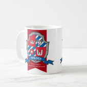 Mug Wilder nom signifiant lettre W chien loup rouge bl (Devant gauche)