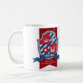 Mug Wilder nom signifiant lettre W chien loup rouge bl (Gauche)