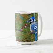 Mug Wilderness À feuillage persistant Blue Jay (Devant droit)