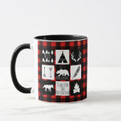 Mug Wilderness rustique & Animaux Buffalo Check Plaid (Gauche)