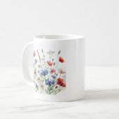 Mug Wildflower Meadow Botanical Art IlustracióndeP (Devant gauche)