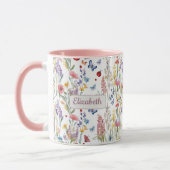 Mug Wildflowers & Pink | Personalized Boho Gift for He (Gauche)