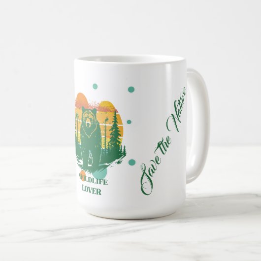 Mug Wildlife Lover Colourful Design  (Devant droit)