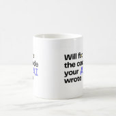 Mug 'Will fix AI code' - Blanc (Centre)