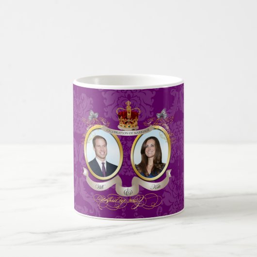 Mug Will+Kate mariage, do-it-yourself Couleur !! (Centre)
