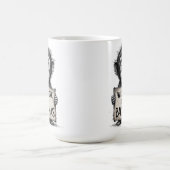 Mug Will Work for Bananas - Humorous Monkey Sketch (Centre)