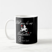 Mug Will You Be My Valentine Funny Heart Cud V-day  (Gauche)