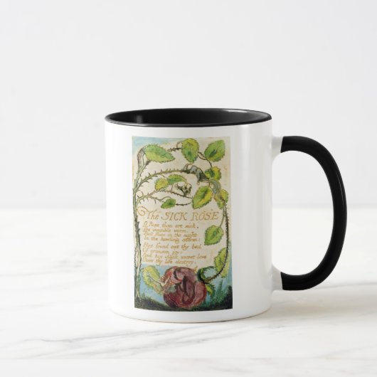 Mug William Blake | le rose malade, des chansons (Droite)