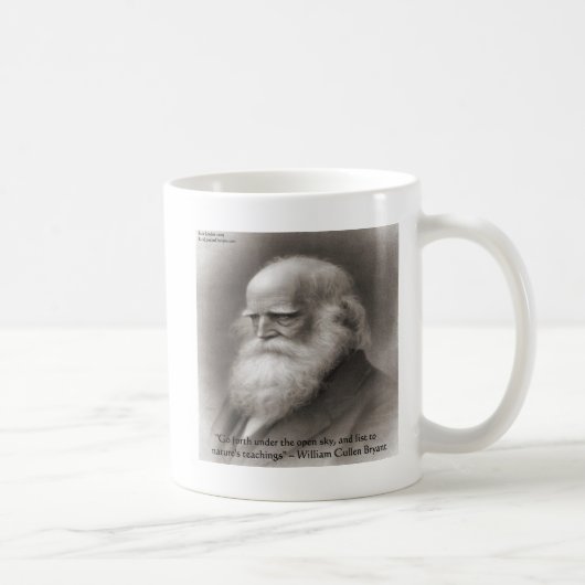 Mug William Cullen Bryant & Citation sur la Nature (Droite)
