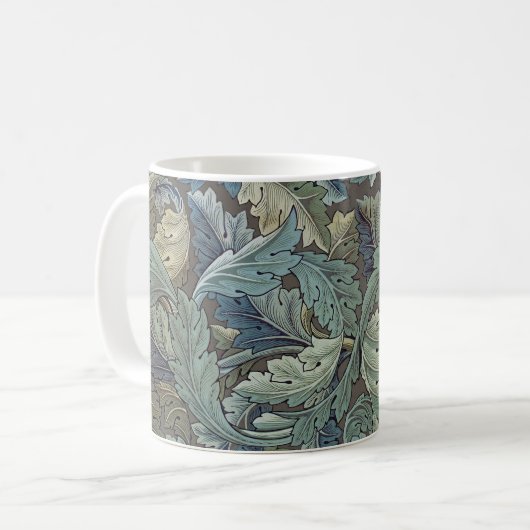 Mug William Morris Acanthus Sage Fleur Floral Botaniqu (Devant gauche)