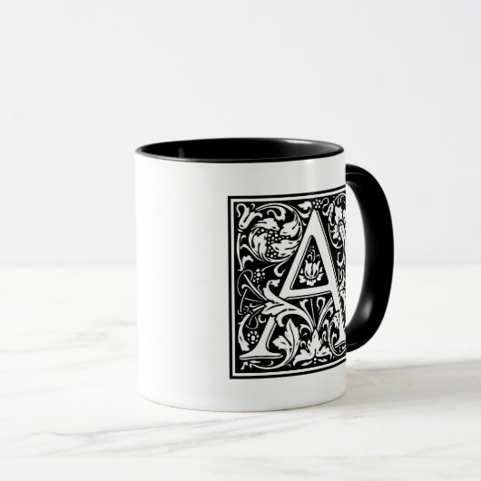 Mug William Morris Alphabet "A" (Devant droit)
