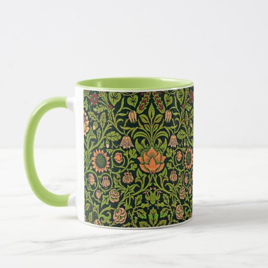 Mug William Morris - Ancolie, vert foncé, (Gauche)