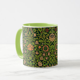 Mug William Morris - Ancolie, vert foncé,