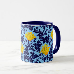 Mug William Morris Anemone, Navy et Mustard Jaune