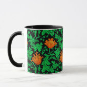 Mug William Morris Anemone, orange, vert et noir (Gauche)
