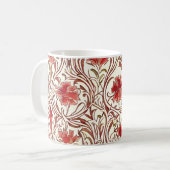 Mug William Morris Aquarelle or rouge Brown ivoire (Devant gauche)