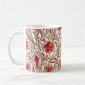 Mug William Morris Aquarelle or rouge Brown ivoire (Gauche)