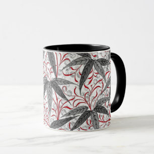 Mug William Morris Bamboo Imprimer, gris et blanc