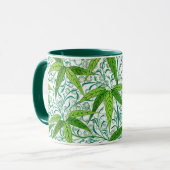 Mug William Morris Bamboo Imprimer, vert et blanc (Devant gauche)