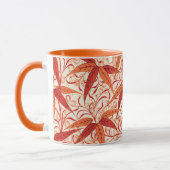 Mug William Morris Bamboo Print, Mandarin Orange (Gauche)