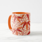 Mug William Morris Bamboo Print, Mandarin Orange (Devant gauche)