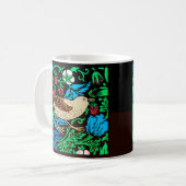 Mug William Morris Bird & Flower Tile, bleu et noir (Devant gauche)