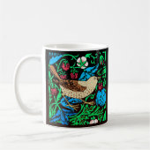 Mug William Morris Bird & Flower Tile, bleu et noir (Gauche)