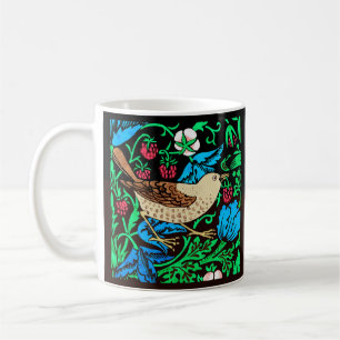 Mug William Morris Bird & Flower Tile, bleu et noir