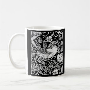 Mug William Morris Bird & Flower Tile, noir et blanc