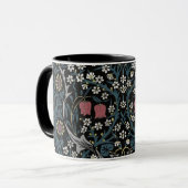 Mug William Morris Blackthorn Floral Art Nouveau (Devant gauche)