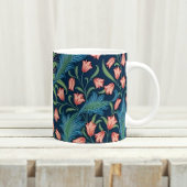 Mug William Morris Blue Green Pink Floral Pattern
