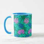 Mug William Morris Chrysanthèmes, Aqua et Violet (Gauche)