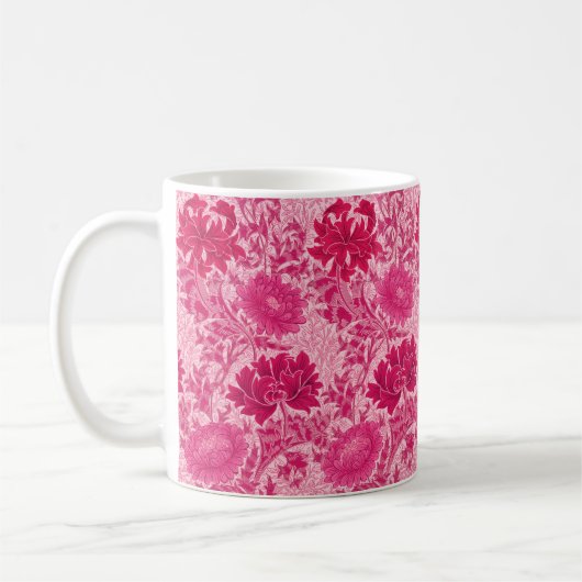 Mug William Morris Chrysanthemums, Fuchsia Pink (Gauche)