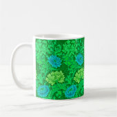 Mug William Morris Chrysanthemums, Lime Green & Aqua (Gauche)