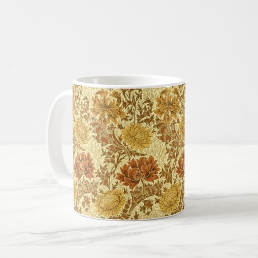 Mug William Morris Chrysanthemums, Or de la moutarde (Devant gauche)