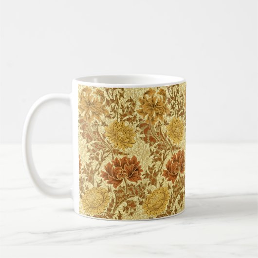 Mug William Morris Chrysanthemums, Or de la moutarde (Gauche)