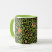 Mug William Morris - Columbine, dark green, (Devant gauche)