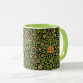 Mug William Morris - Columbine, dark green, (Devant droit)