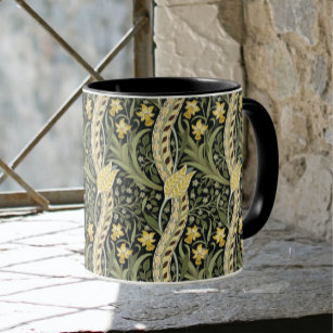 Mug William Morris Daffodil Floral Textile Motif