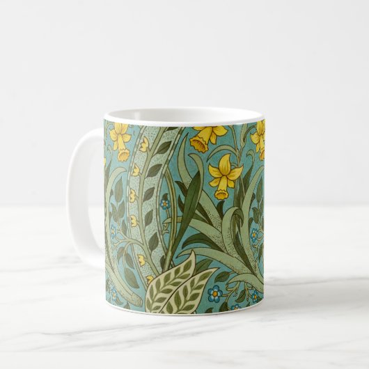 Mug William Morris Daffodil Motif Floral Classique (Devant gauche)