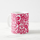 Mug William Morris damas floral, rose fuchsia  (Devant gauche)